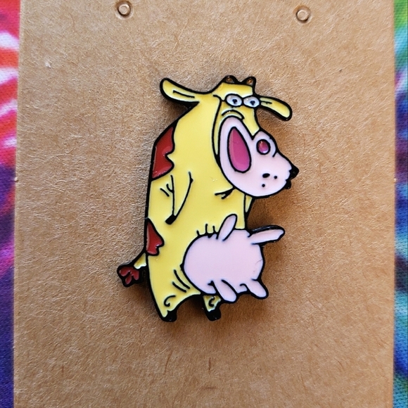 Hand Crafted Jewelry - COW And Chicken (Cow) Enamel Pin Brooch